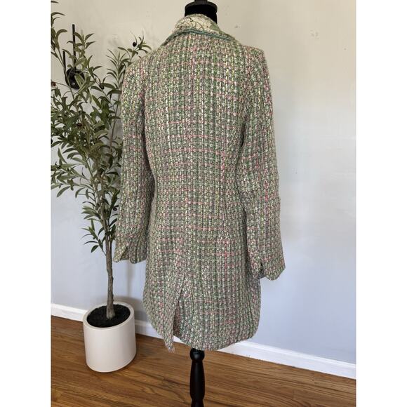 Vintage 90’s Y2K Tweed Boucle Jacket Size 6 True Meaning Floral Coat Boho Hippie - Picture 3 of 10
